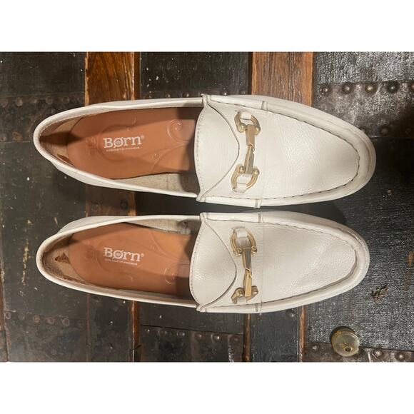 Born Women's Ardsley Preppy Loafer Leather White 8.5 Business Casual Officewear - Picture 5 of 11